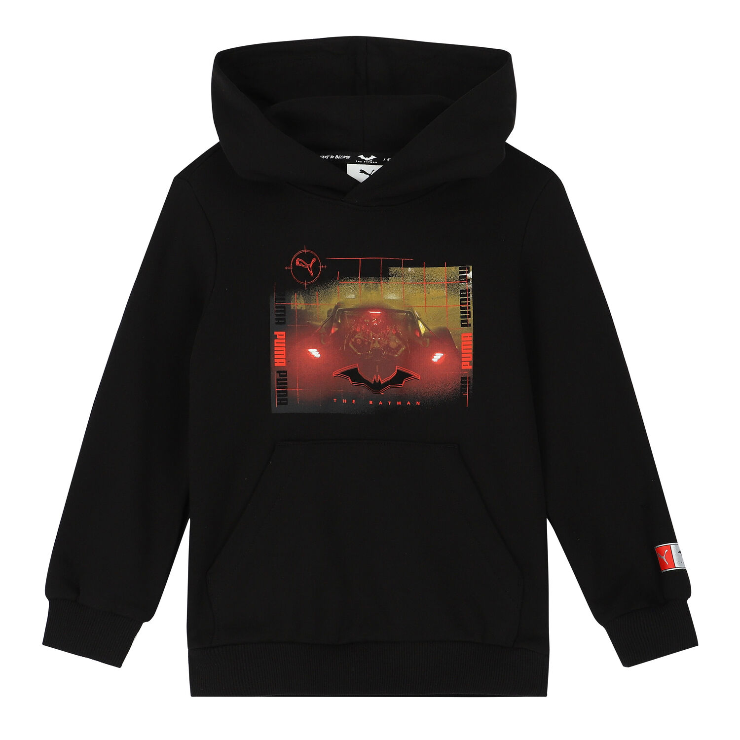 توب هودي بالشعار باللون الأسود للأولاد, 1, hi-res image number null