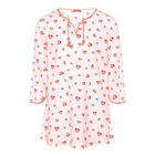 Girls White Boho Leopard Kurta Dress, 1, hi-res