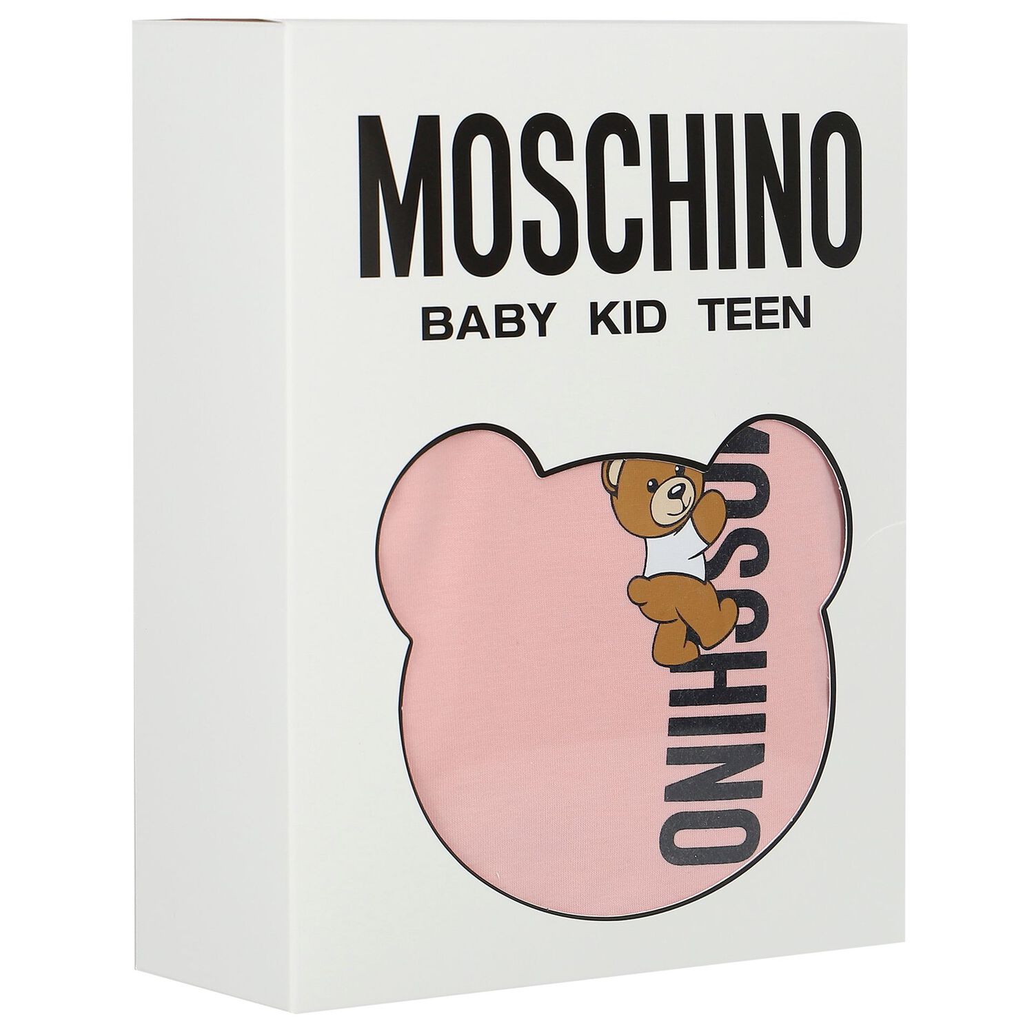 Girls Pink Teddy Bear Logo Baby Blanket, 3, hi-res