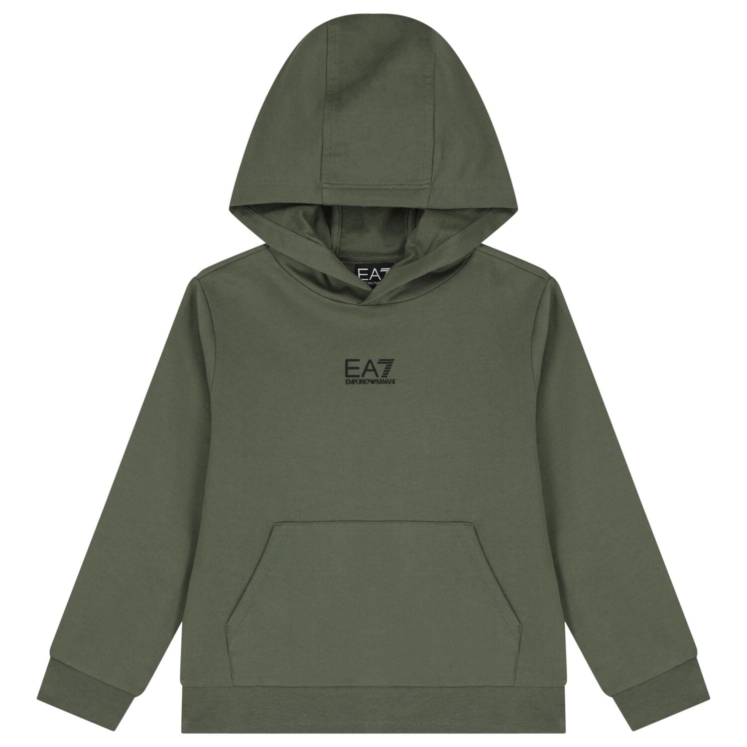 Boys Green Logo Hooded Top, 5, hi-res