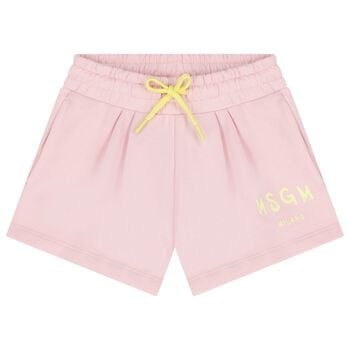 Girls Pink Logo Shorts