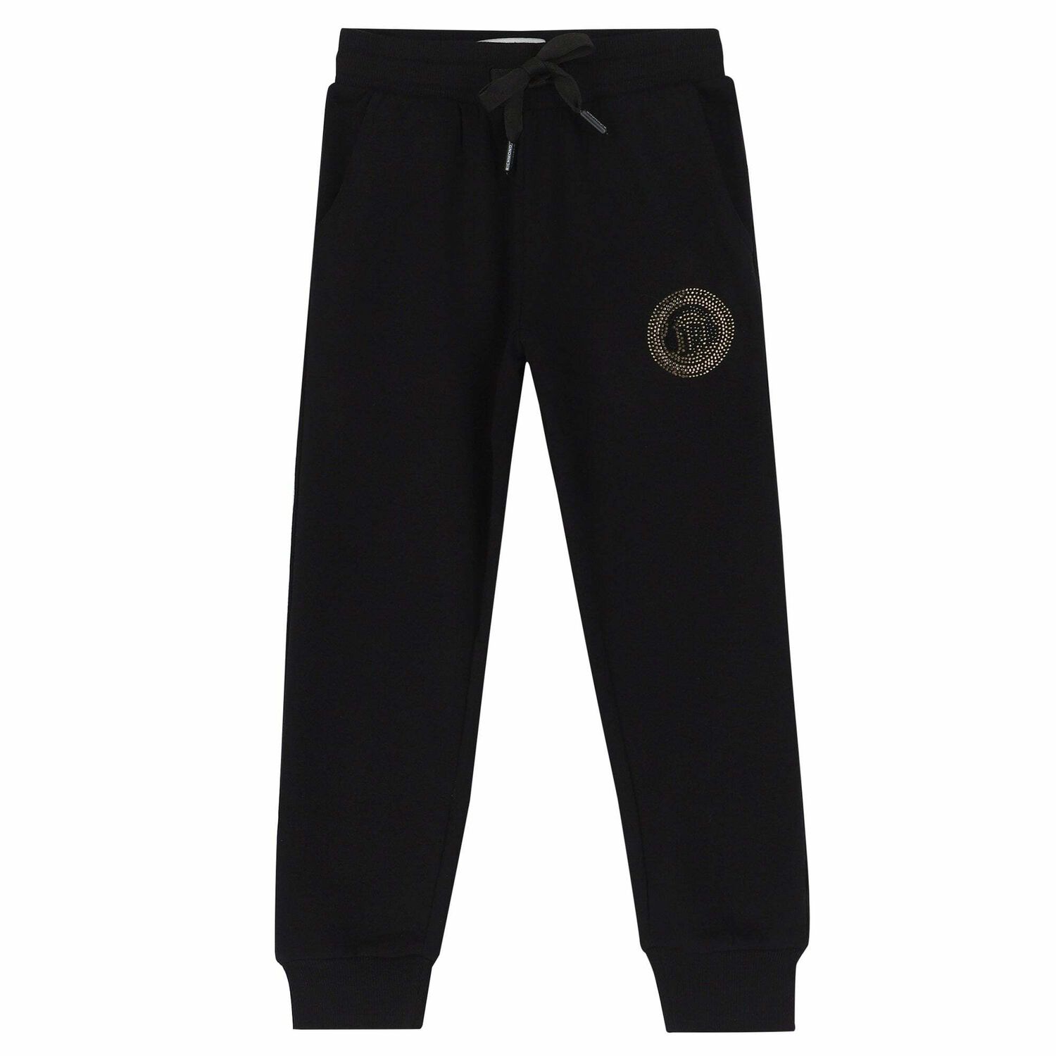 Girls Black Embellished Logo Joggers, 1, hi-res image number null