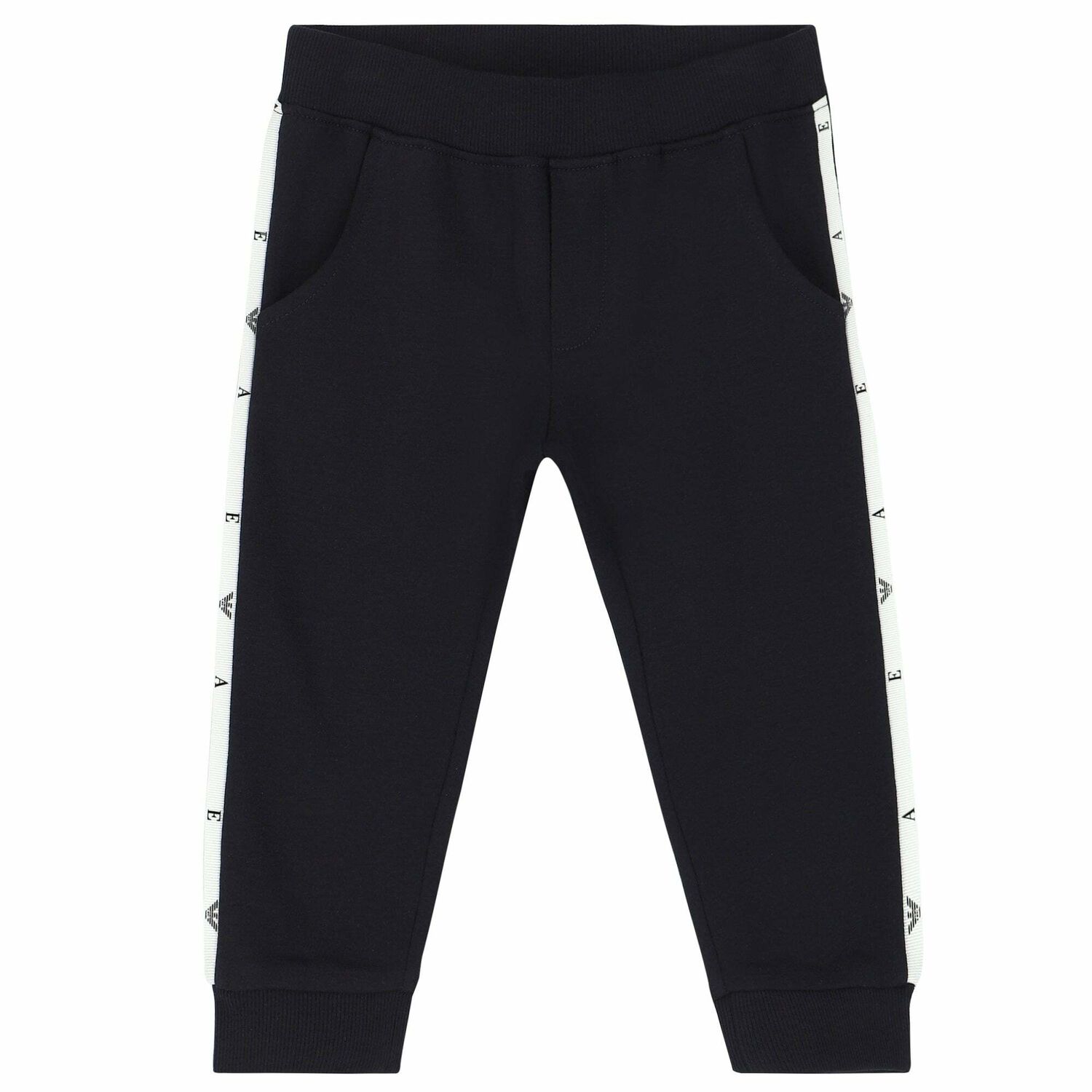 Younger Boys Navy Logo Joggers, 1, hi-res image number null