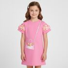 Girls Pink Logo Bag Dress, 1, hi-res