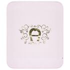 Baby Girls Pink & Gold Logo Blanket, 2, hi-res
