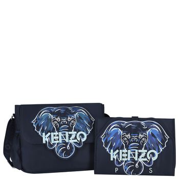 Navy Elephant Logo Baby Changing Bag