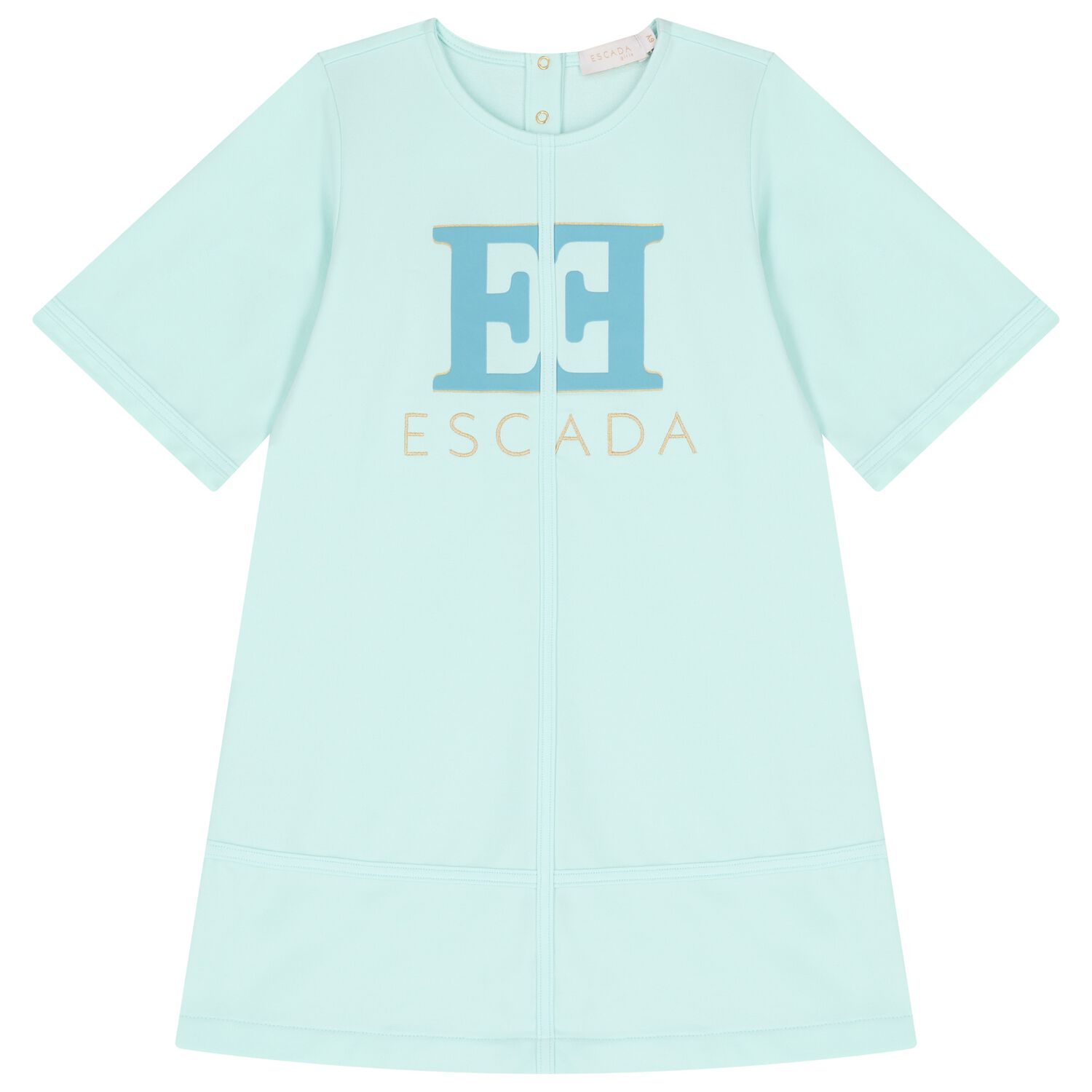 Girls Blue Logo Dress, 1, hi-res