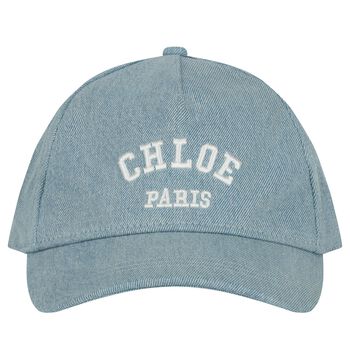 Girls Blue Logo Denim Cap