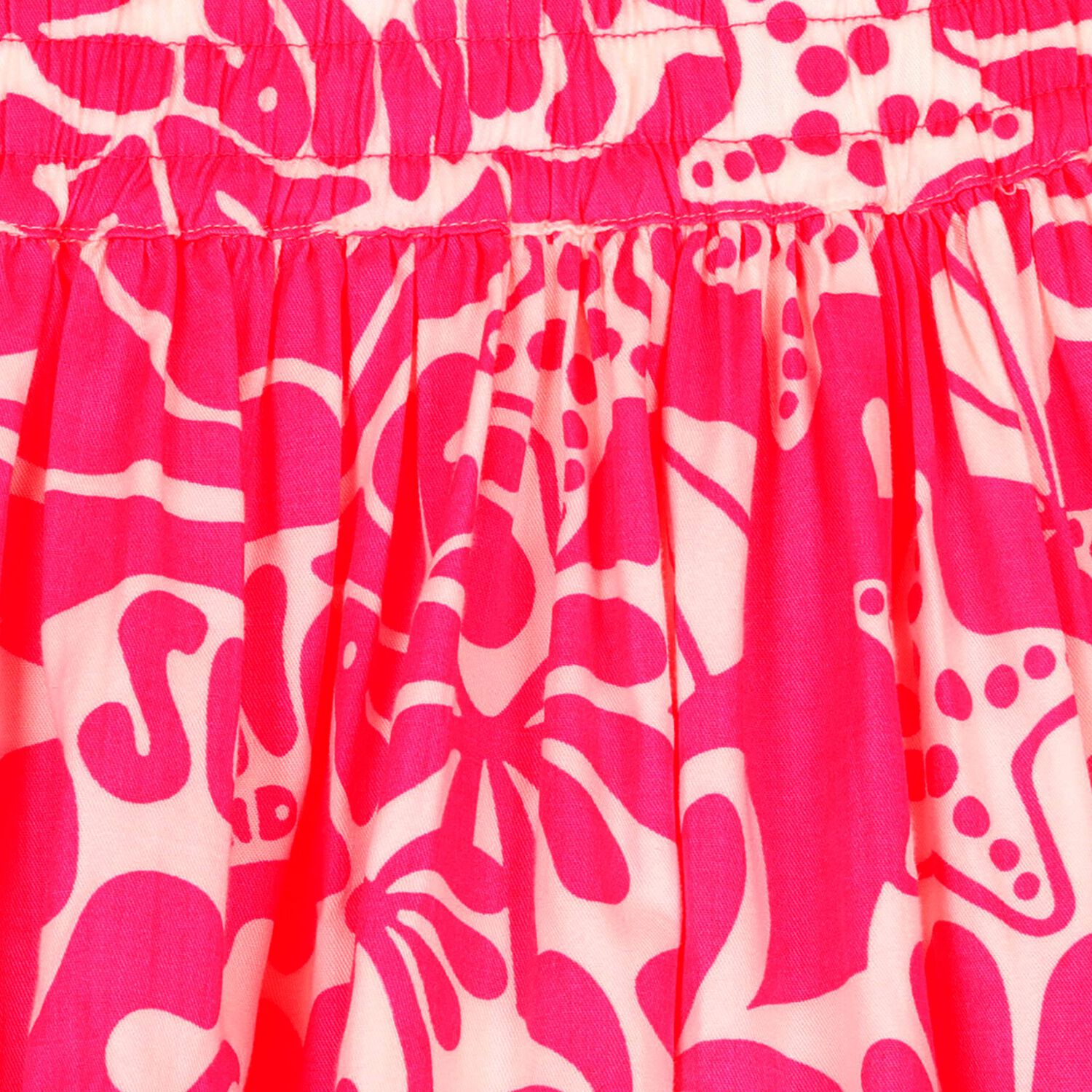 تنوره بنات بطبعه اصداف بحريه باللون الوردى , 1, hi-res