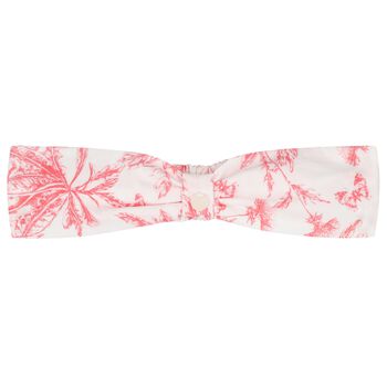 Baby Girls White & Red Floral Headband