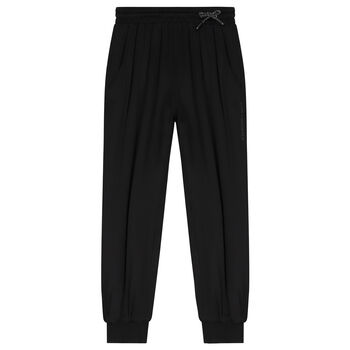 Girls Black Logo Joggers