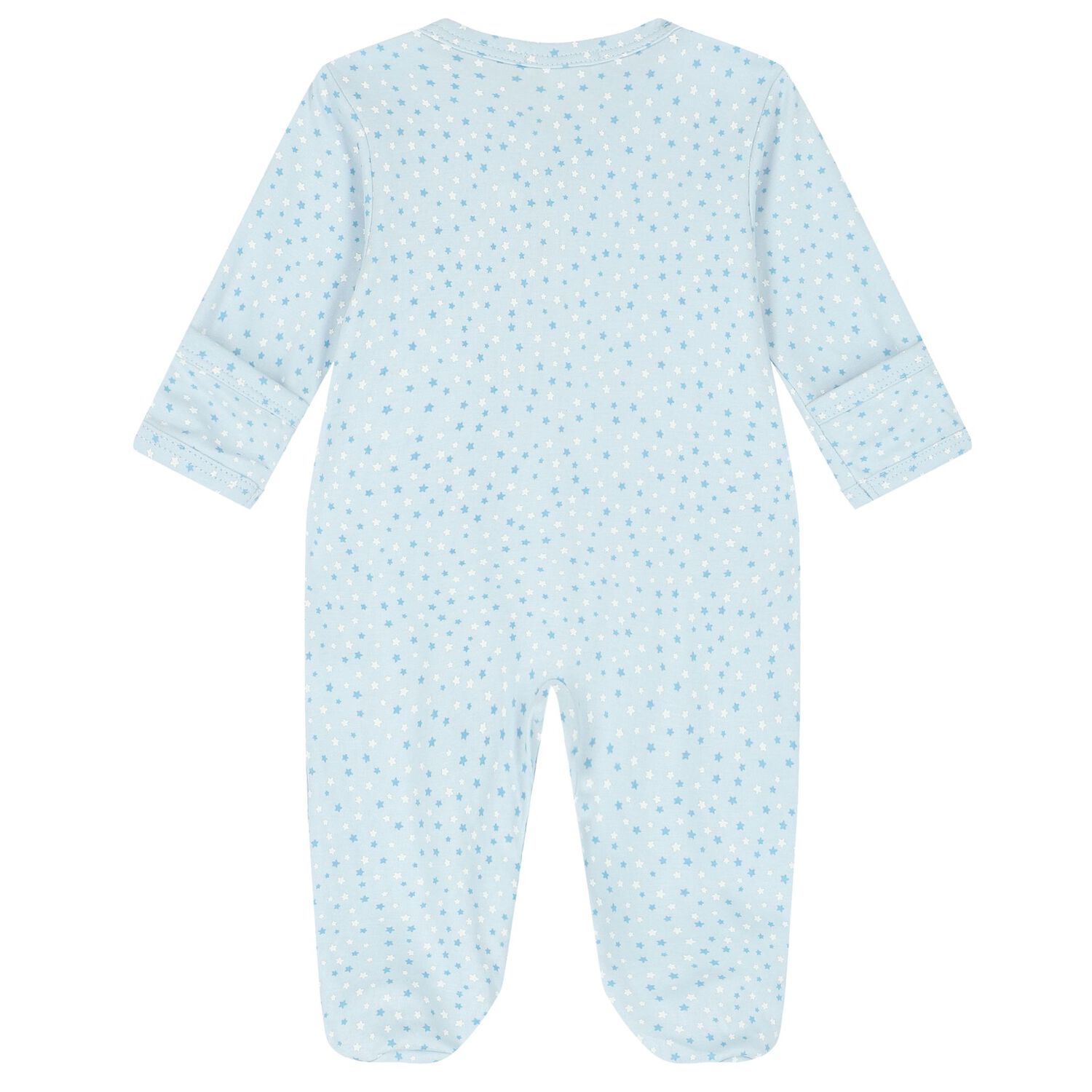 Baby Boys White & Blue Stars Babygrow, 2, hi-res