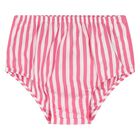 طقم فستان مخطط للبنات باللون الأبيض والوردي للأطفال, 1, hi-res