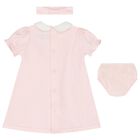 Baby Girls Pink Bow Dress Set, 2, hi-res