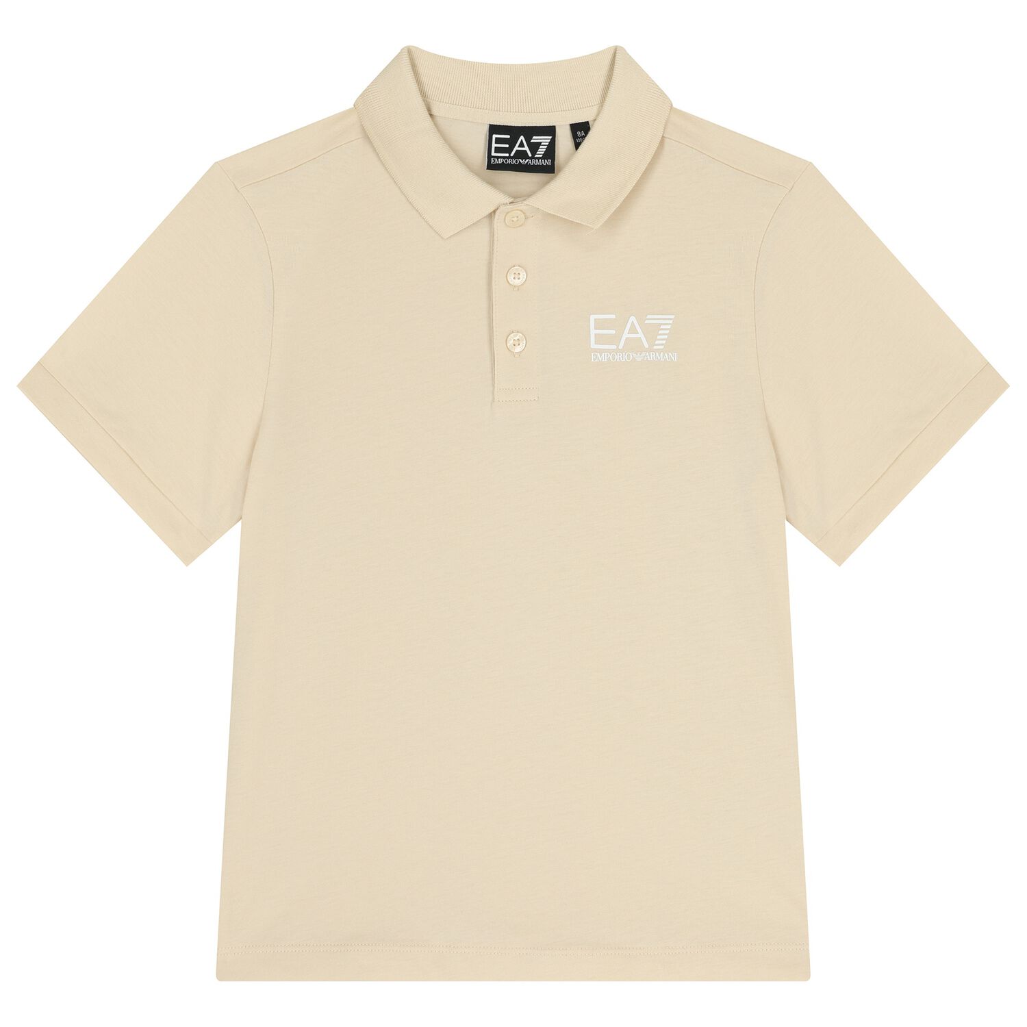 Boys Beige Logo Polo Shirt, 5, hi-res