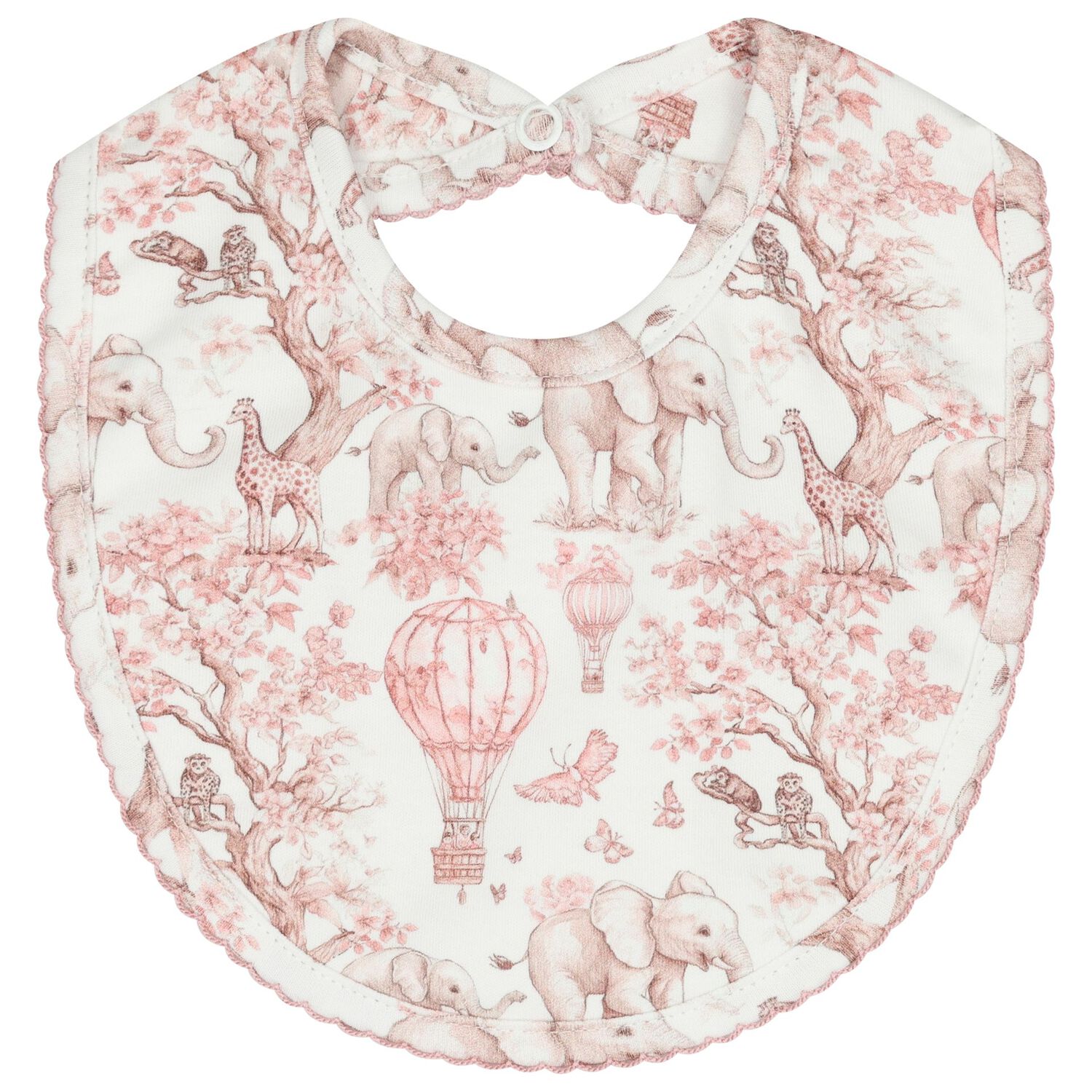 طقم هدايا ملابس أطفال بشعار افريقيا باللون الابيض والوردي للبنات, 2, hi-res