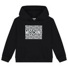 Black Logo Hooded Top, 1, hi-res