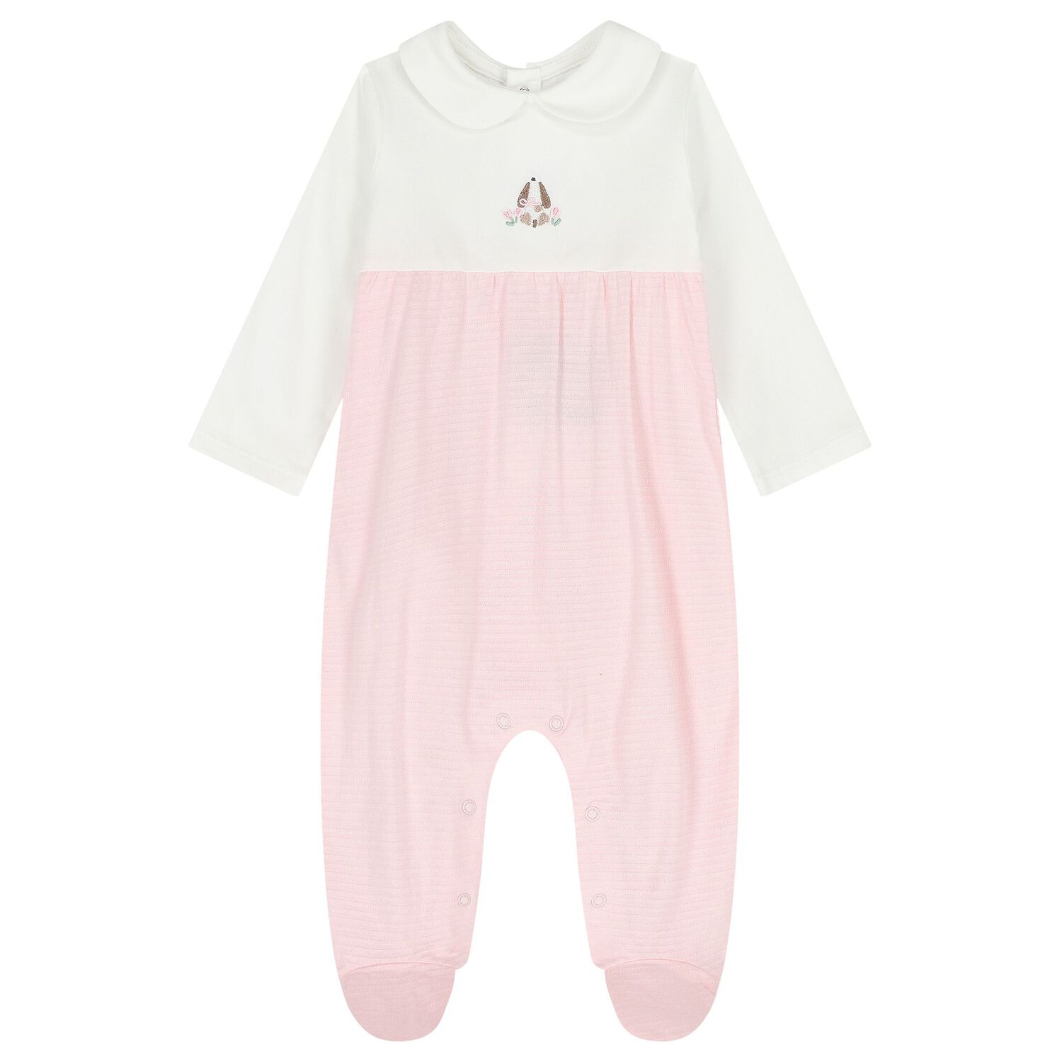 أفرول بنات باللون العاجي والوردي ( قطعتين ), 1, hi-res