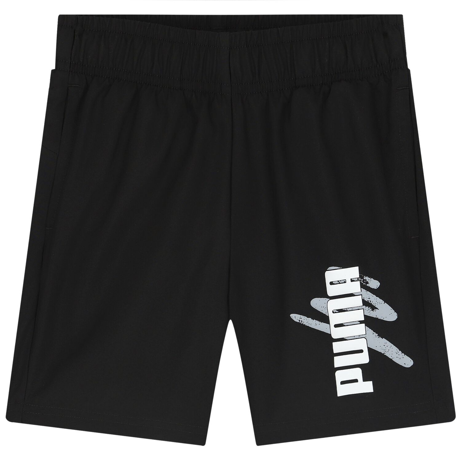 Boys Black Logo Shorts, 1, hi-res image number null