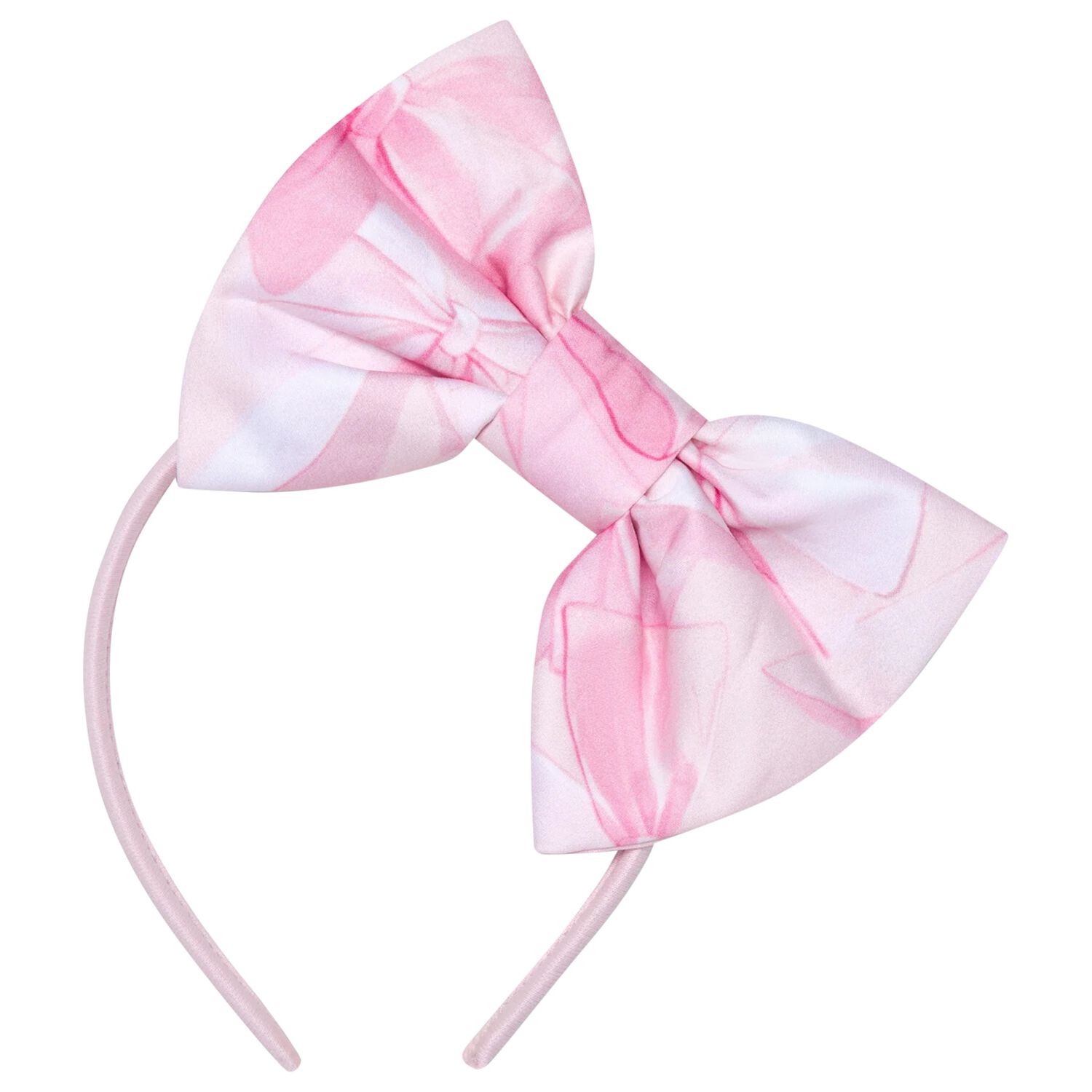 Girls Pink Bow Headband, 1, hi-res