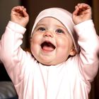 Baby Girls Pink Logo Hat, 1, hi-res