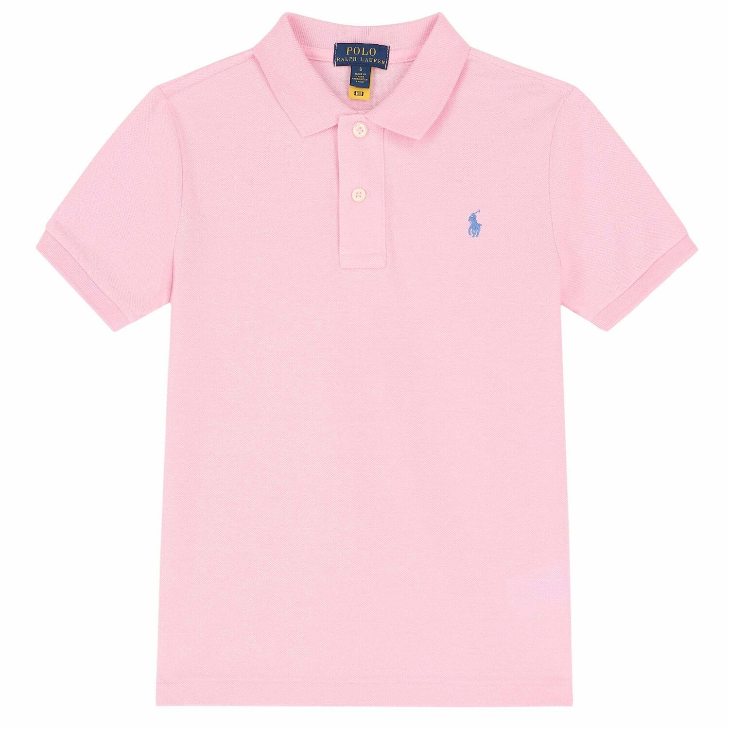 Older Boys Pink Logo Polo Shirt, 4, hi-res