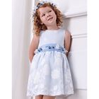 Girls Blue & White Floral Dress, 1, hi-res