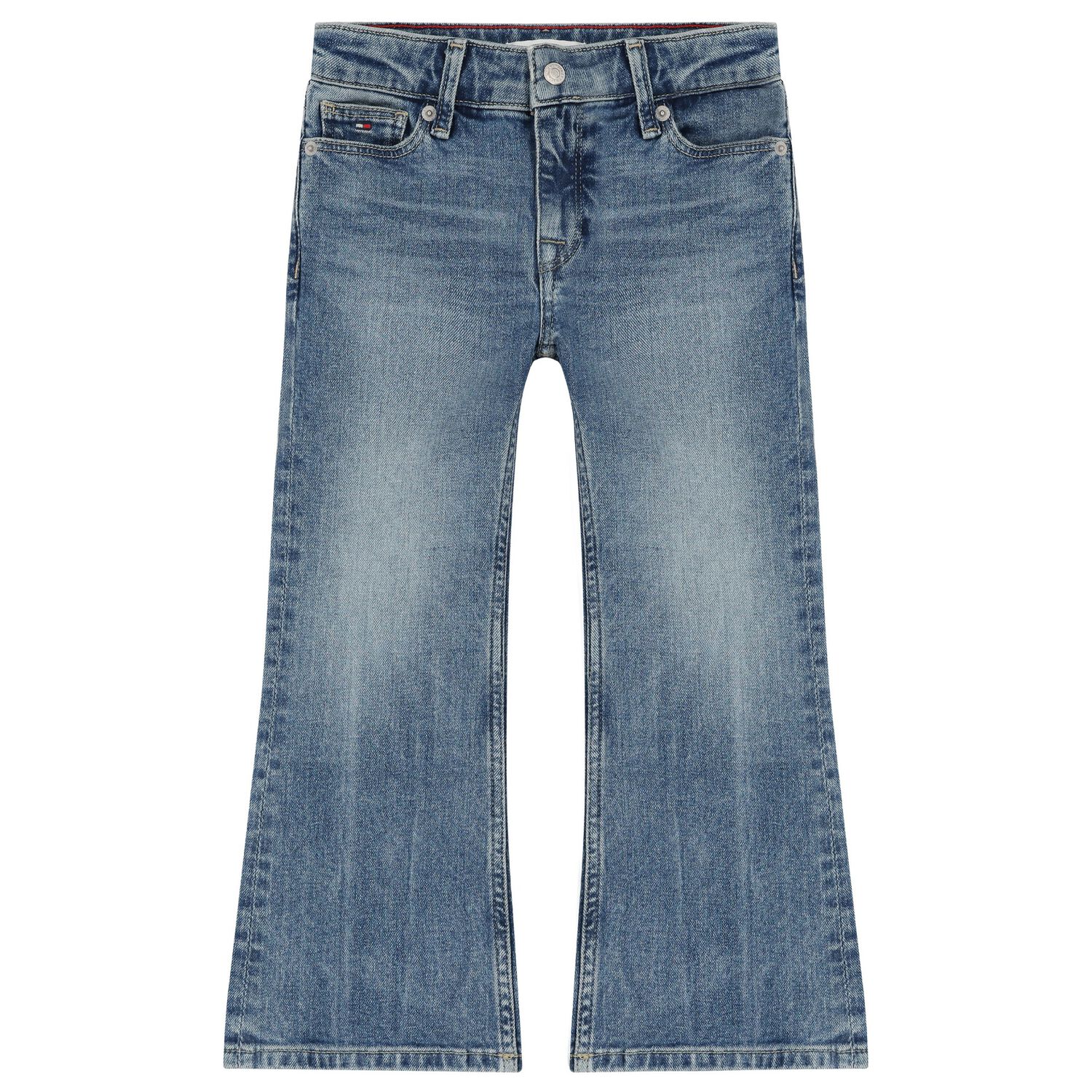 بنطلون بنات جينز دنيم باللون الأزرق, 1, hi-res image number null