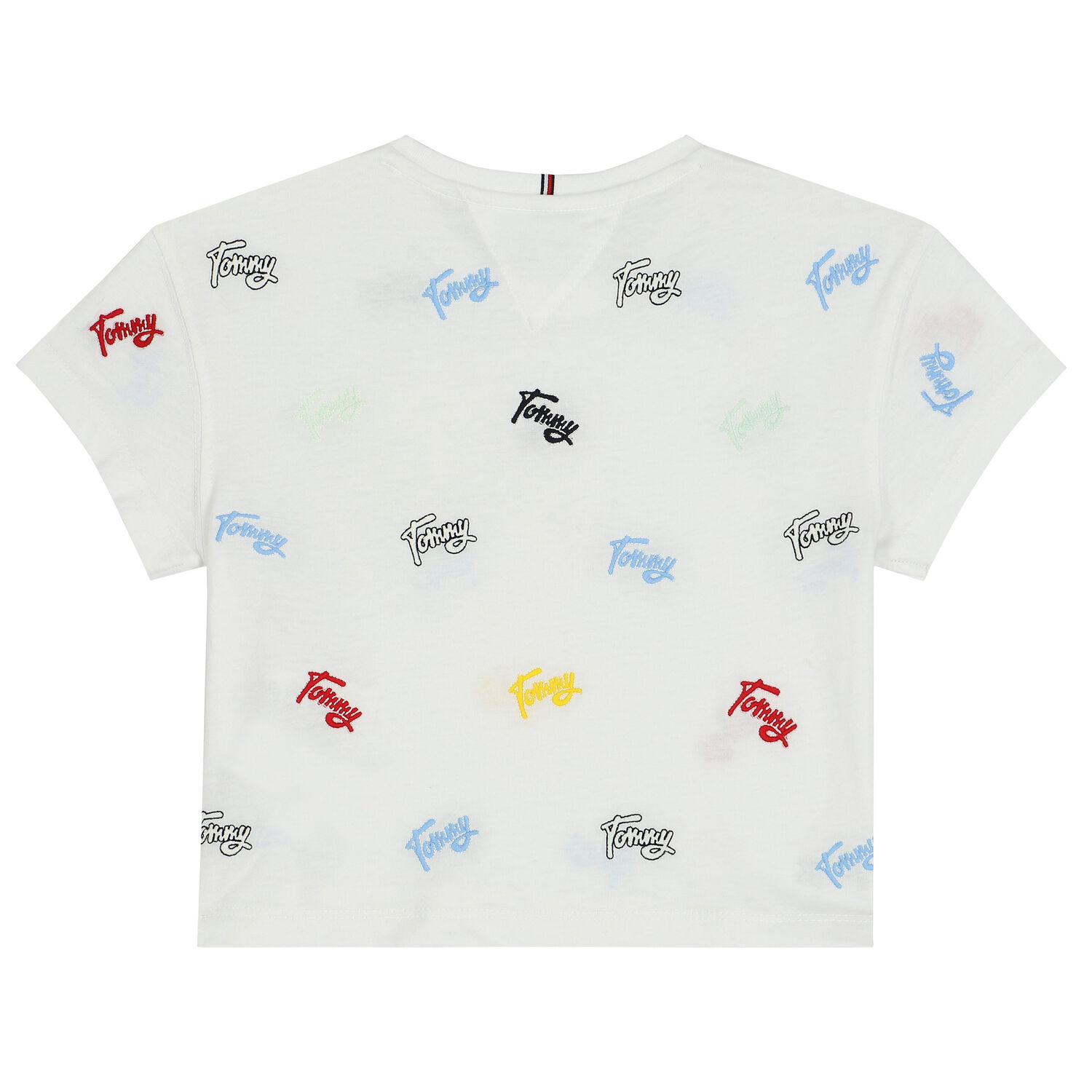 تيشيرت بنات بالشعار باللون الأبيض, 1, hi-res