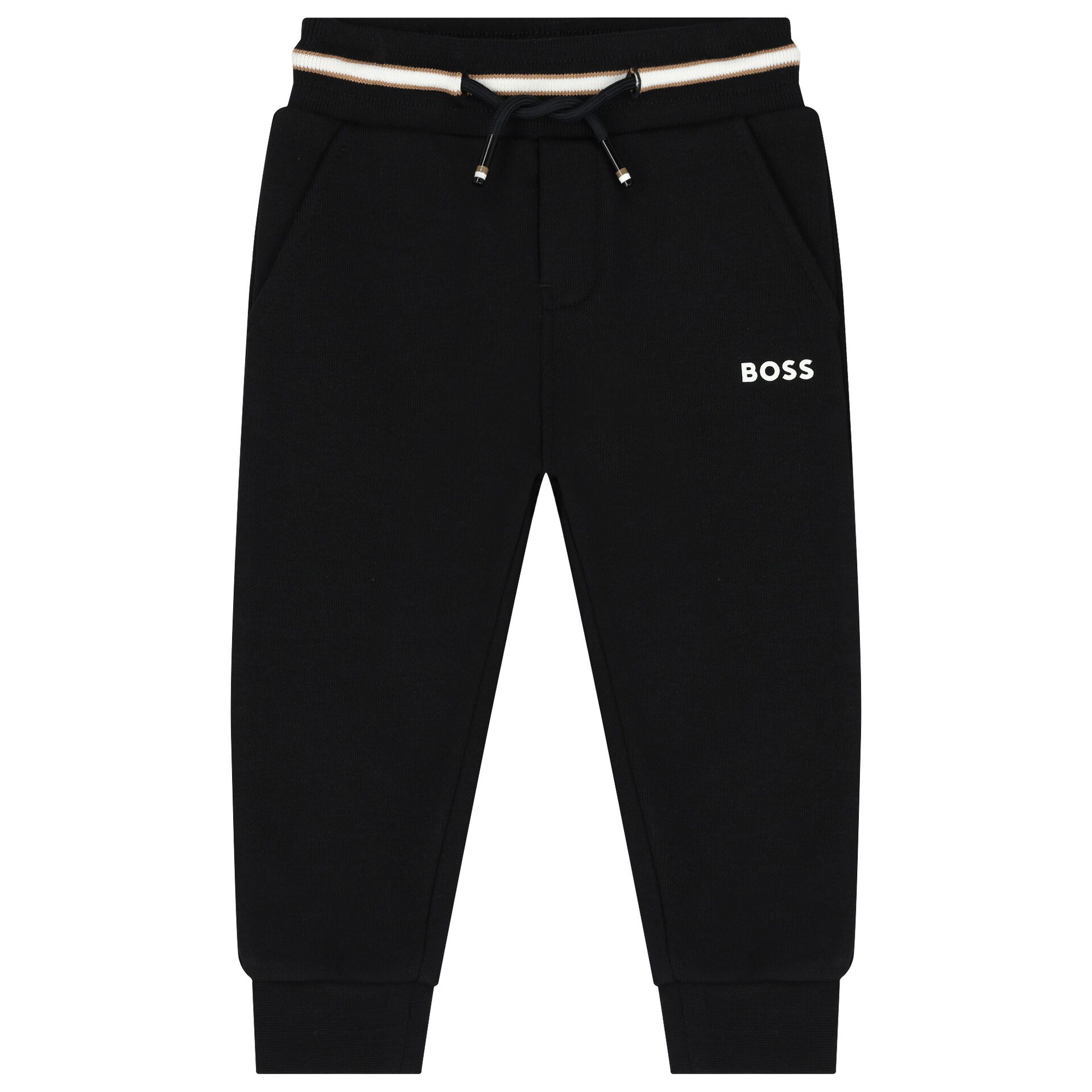 BOSS Younger Boys Black Logo Joggers Junior Couture UAE