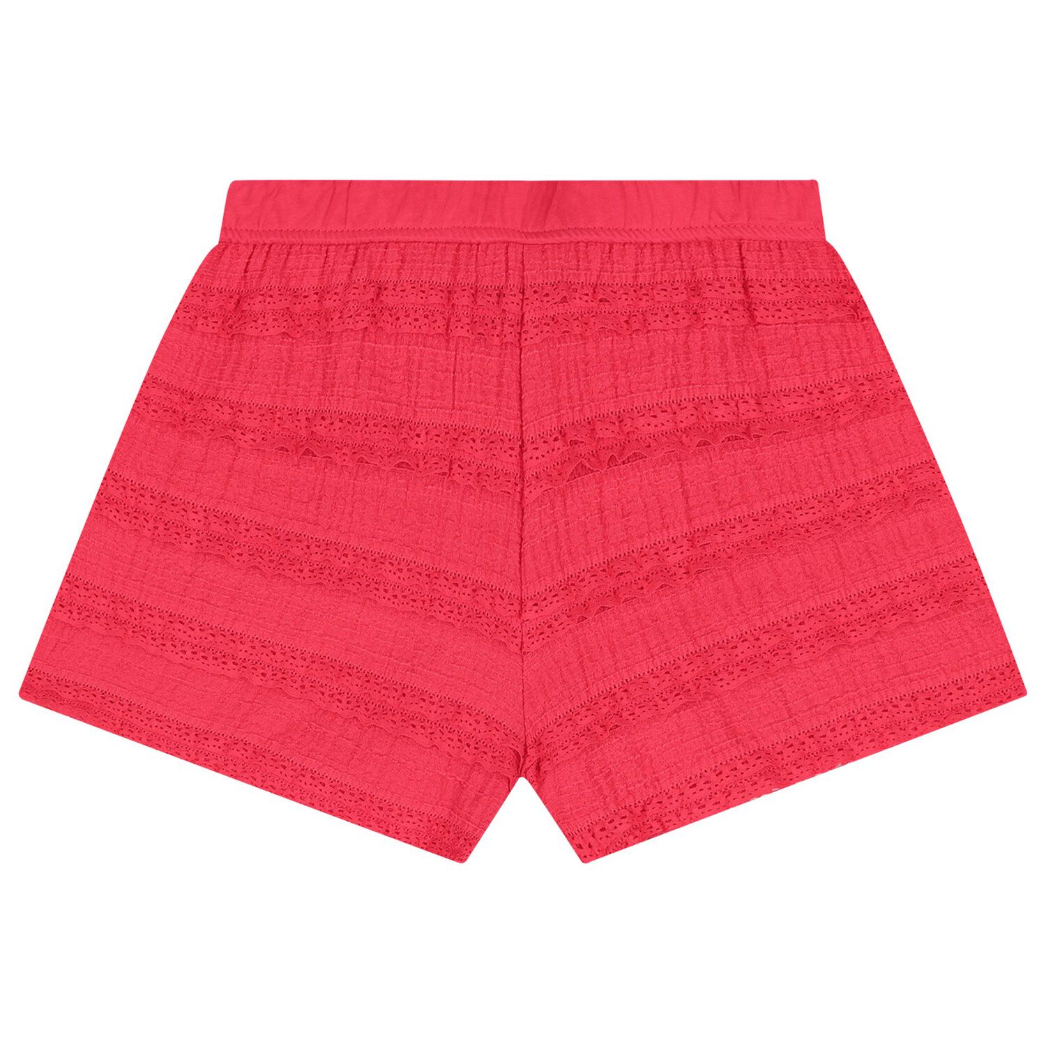 Girls White & Pink Shorts Set, 2, hi-res