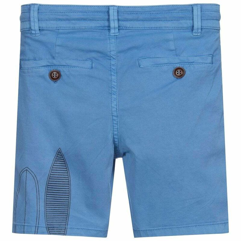 Boys Blue Cotton Shorts, 1, hi-res image number null