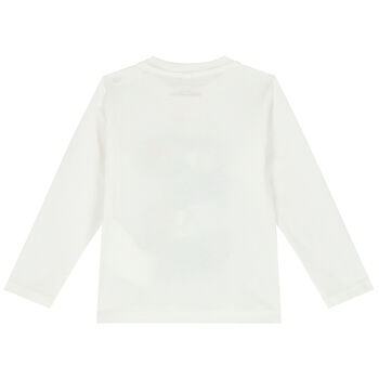 Younger Boys Ivory Long Sleeve Top