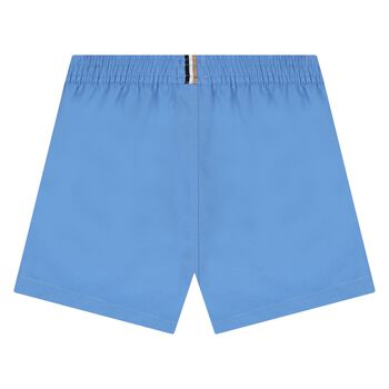 Younger Boys Blue Logo Swim Shorts
