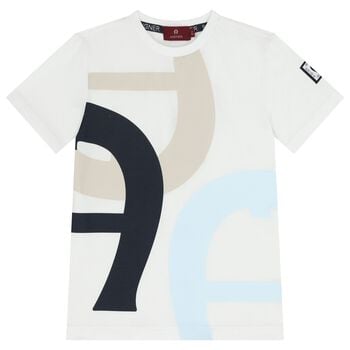 Boys White Logo T-Shirt