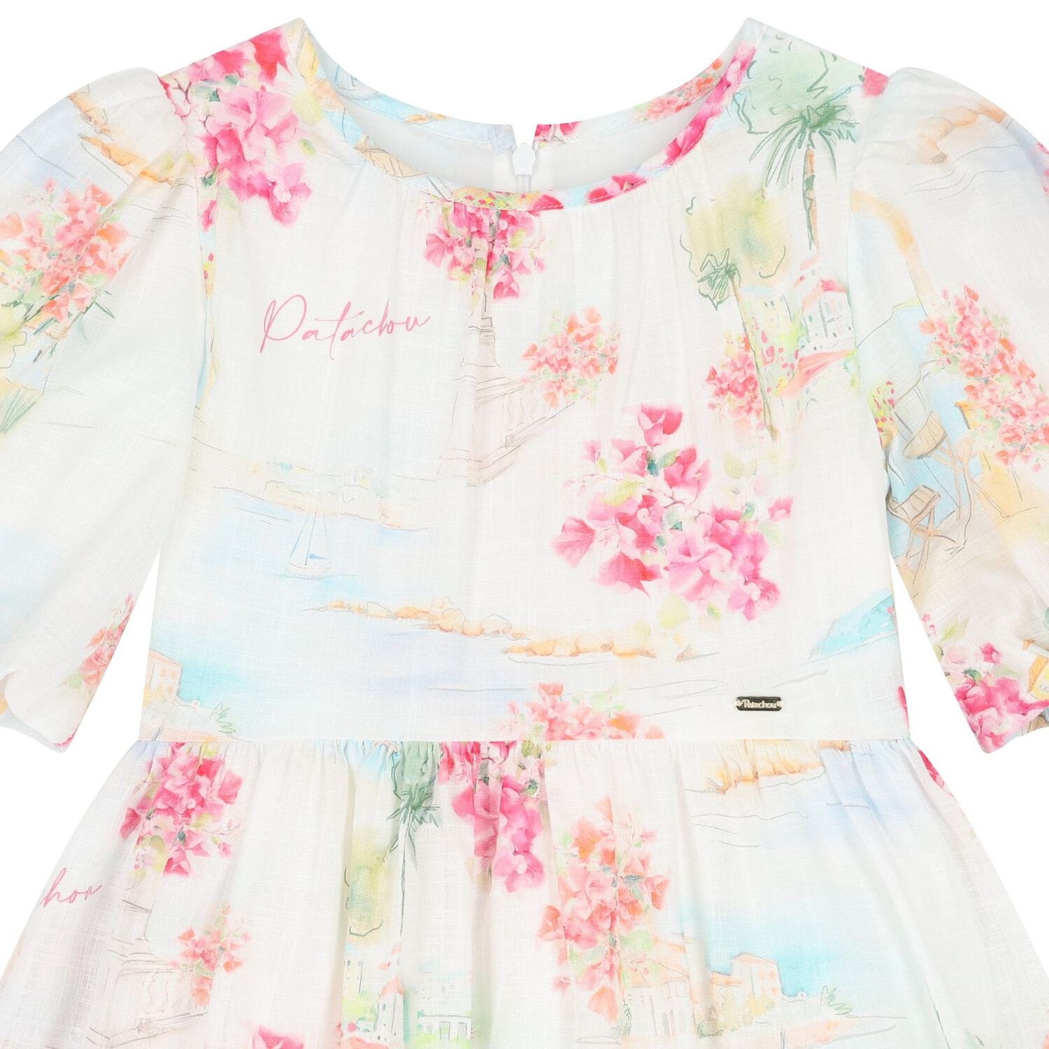 Girls White Floral Dress, 1, hi-res image number null