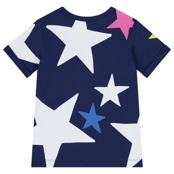 Girls Navy Blue Star T-Shirt