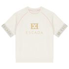 Girls Ivory Logo T-Shirt, 1, hi-res