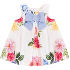 طقم فستان بطبعة الزهور باللون الأبيض, 1, hi-res