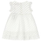 Younger Girls White Logo Chiffon Dress, 1, hi-res