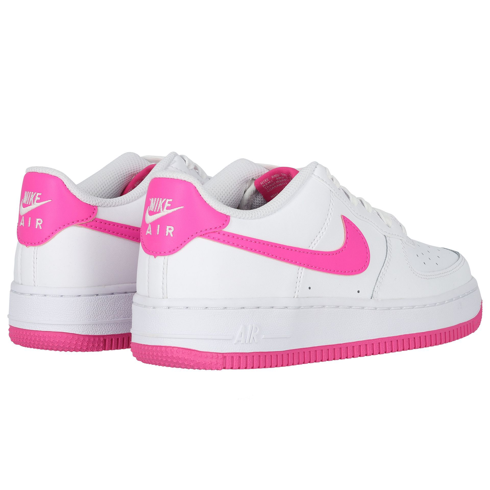 Nike Kids Girls White Pink Air Force 1 Trainers Junior Couture UAE