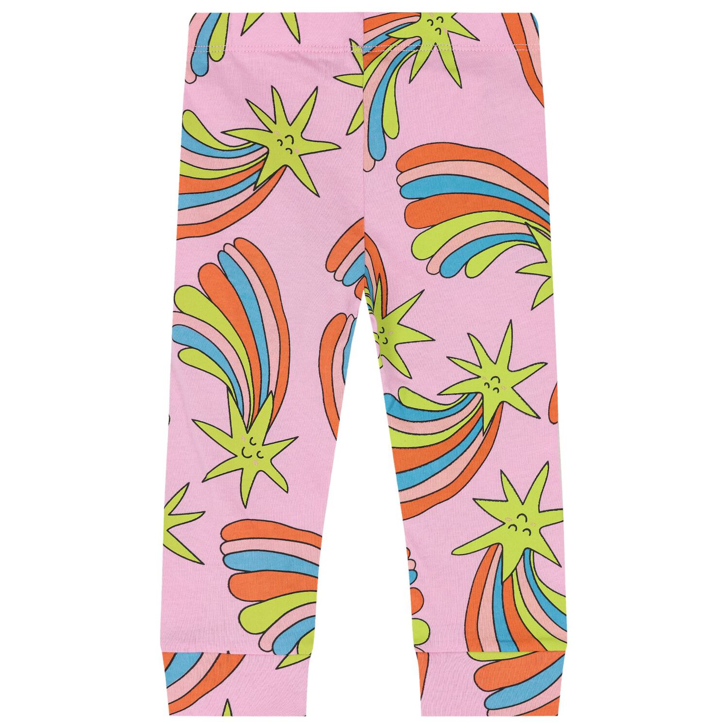 Younger Girls Pink Shooting Stars Leggings, 1, hi-res image number null