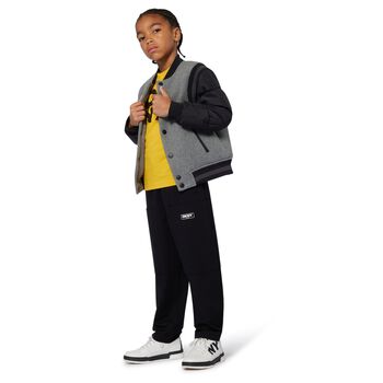 Boys Black Logo Trousers