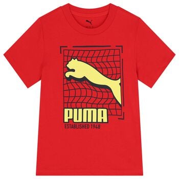 تيشيرت بالشعار باللون الاحمر للاولاد