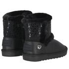 Girls Black Faux Leather Boots, 1, hi-res