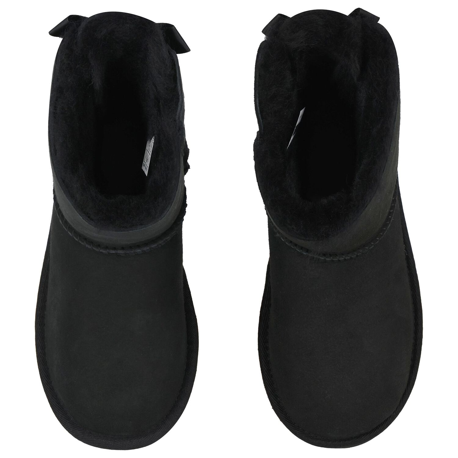 Girls Black Mini Bailey Bow II Suede Boots, 1, hi-res