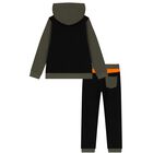 بدلة رياضية أولاد بالشعار باللون الأسود والأخضر, 1, hi-res