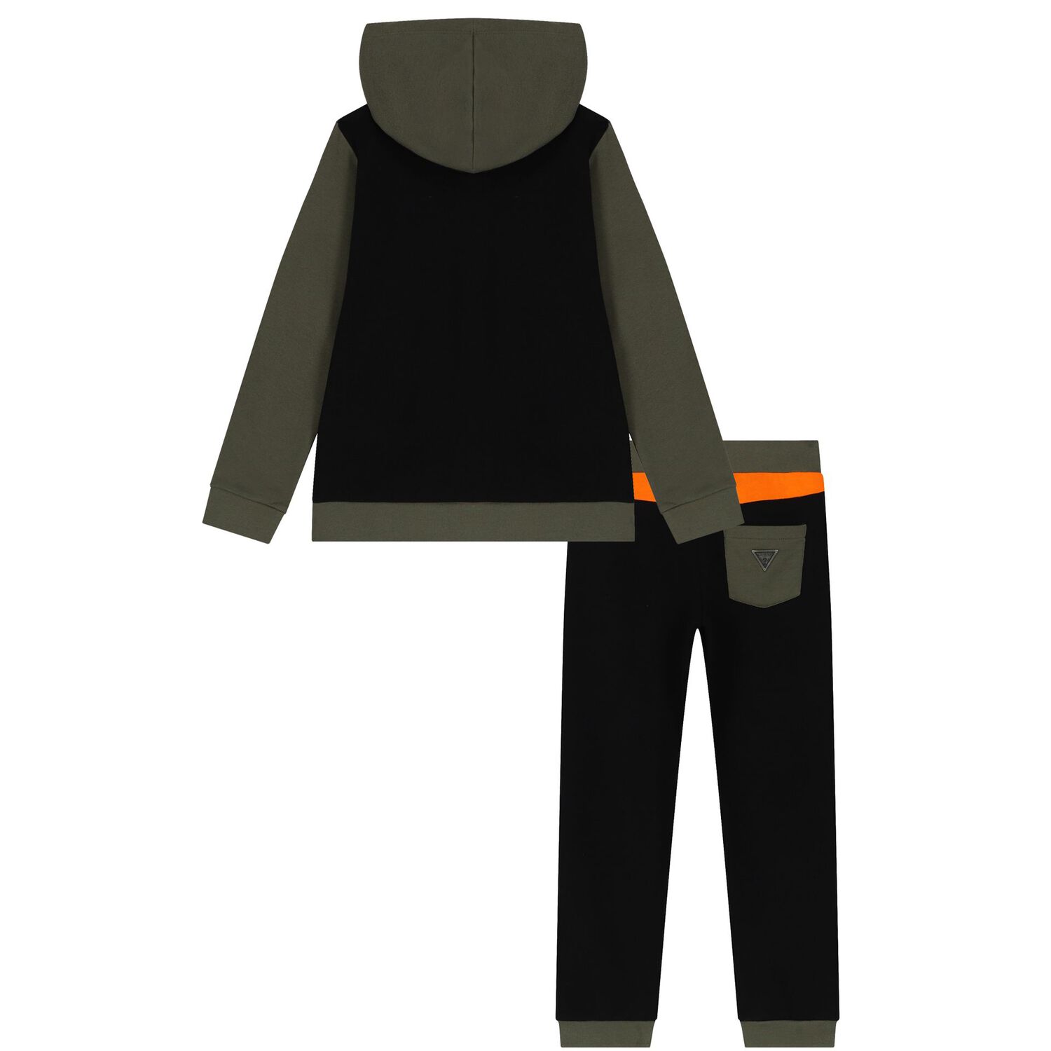 بدلة رياضية أولاد بالشعار باللون الأسود والأخضر, 1, hi-res