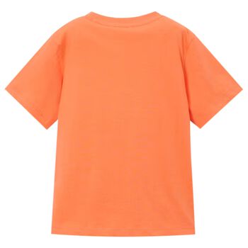 قميص للأولاد برتقالي اللون بنقشة قرد