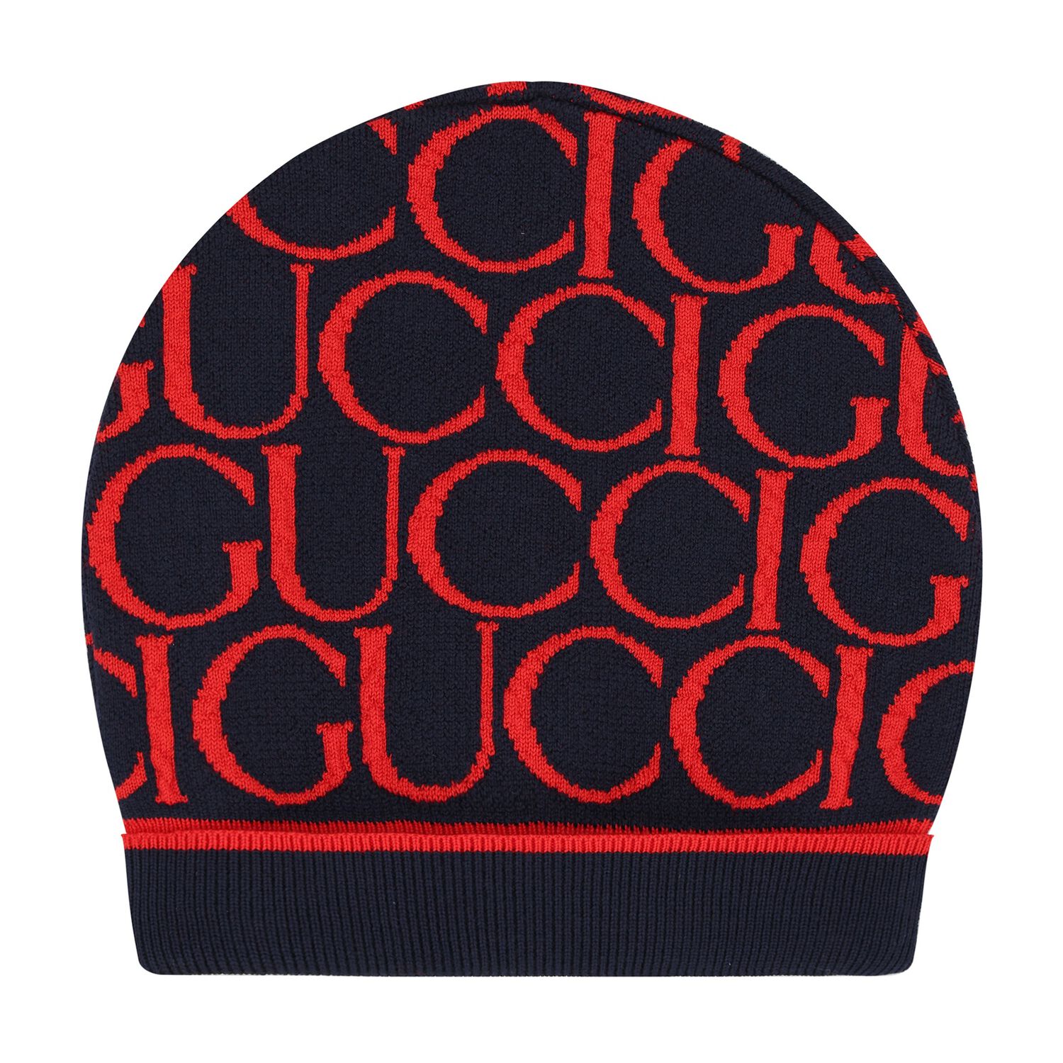 Navy Blue & Red Logo Jacquard Hat, 1, hi-res image number null